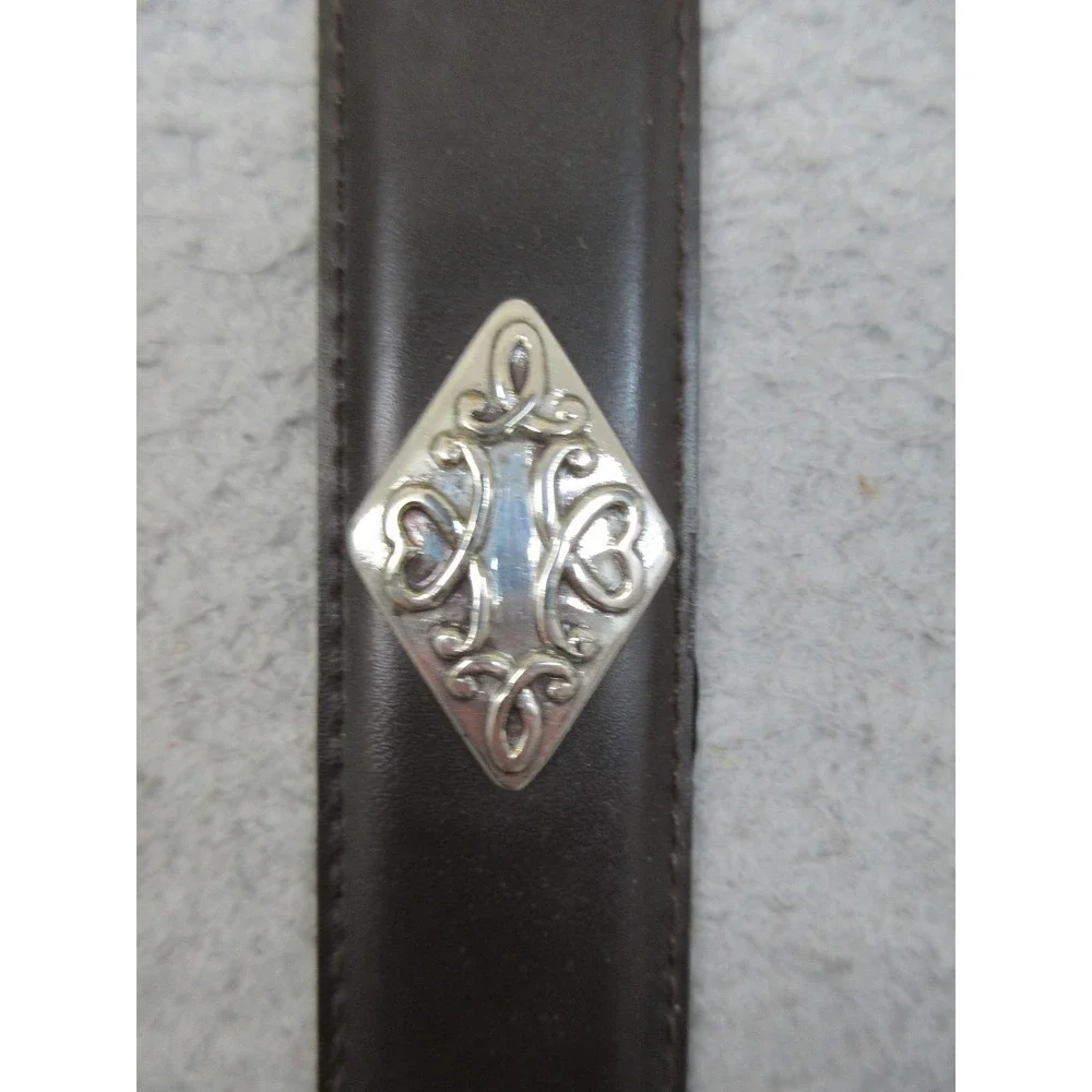 Vintage The Ritz‎ Leather Weatern Belt Mens M Brown Cowboy Biker Concho Buckle